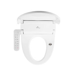 sk magic bid-018d electric bidet toilet seat elongated| adjustable warm water, warm air dryer| 360° self-cleaning nozzle| easy installation| heated toilet seat