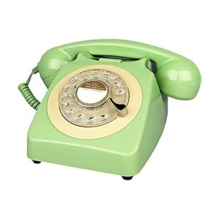 Benotek Vintage Retro Old Fashion Rotary Dial Home and Office Telephone Classic Single Line Basic Desk Phone Home Office School Hotel