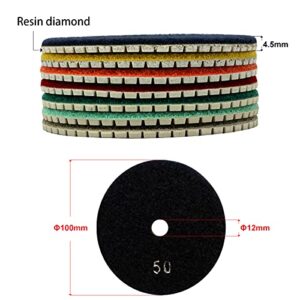 4" Diamond Polishing Pads Wet 800 Grit - Polishing Tile Stone Marble Granite Concrete Ceramics Glass 10Pcs