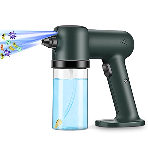 AICase Disinfectant Mist Gun, Electrostatic Nano Atomizer, Rechargeable Cordless ULV Sprayer, Handheld Fogger Spray Machine, Electric Disinfecting Mist Steam Gun for Home, Office, Car, Bathroom, Pest