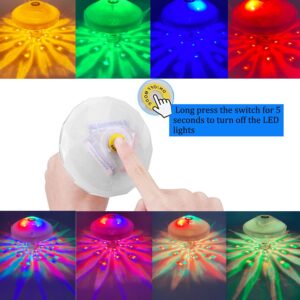 Swimming Pool Lights Floating Pool Lights Underwater Lights Pool Accessories with 7 Modes for Intex Pool Disco Pool Party or Pond Décor 2 Pack
