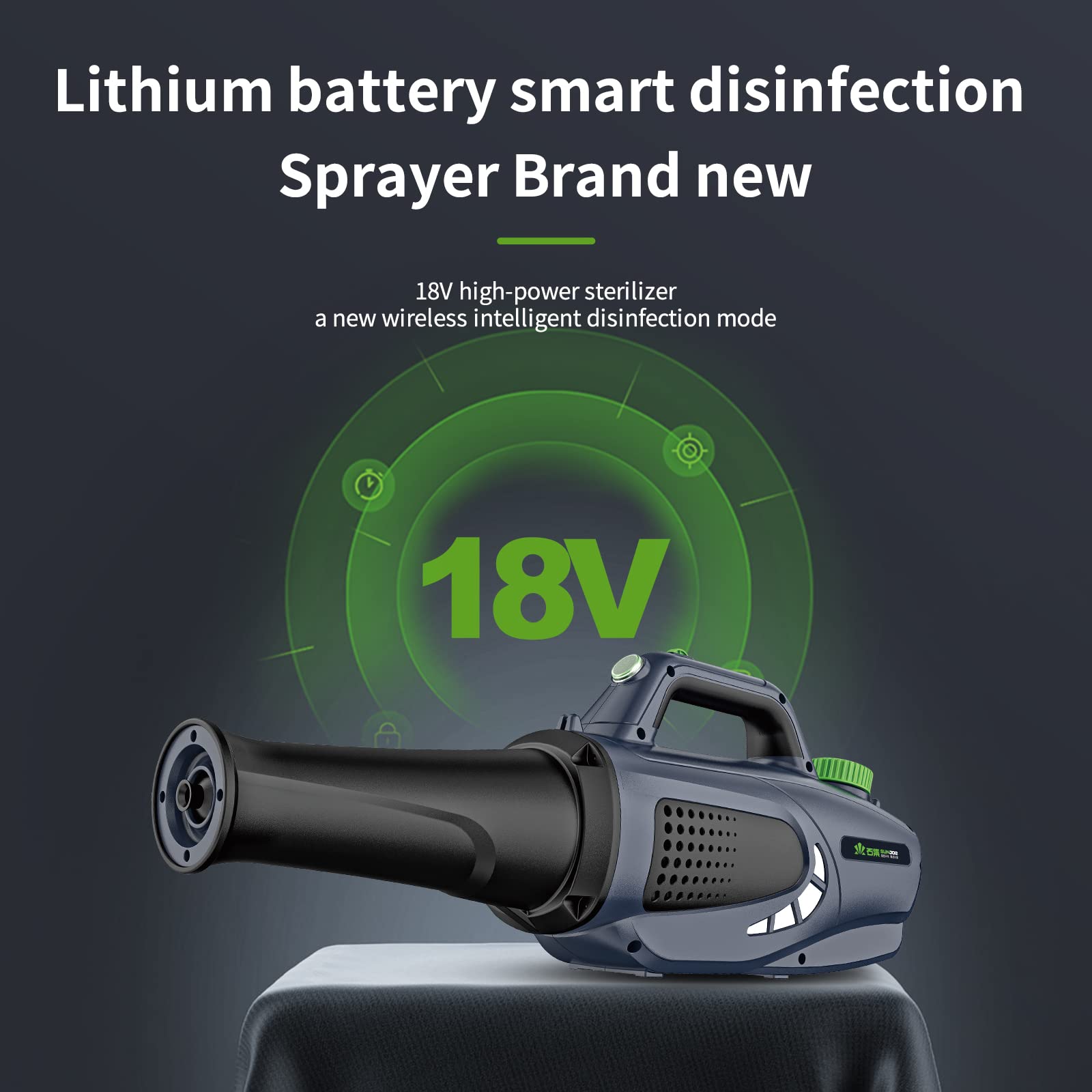 SEHGOUN Disinfection Fogger,6 Position Spray Regulator 25ft Effective Spray Range with 2L/0.53 Gallon Tank,2 Pcs Rechargeable Lithium Battery,Essential Product for Disinfection and Epidemic Prevention