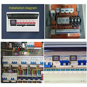 AT24C 100A 2.4 inch Digital Multimeter Voltmeter Meters Indicator AC Voltmeter and Auto-Fast Accurately Measures Power Energy Ammeter Current Amps Volt Wattmeter Tester Detector