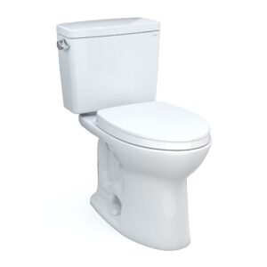 toto drake two-piece elongated 1.28 gpf tornado flush toilet with cefiontect and softclose seat, washlet+ ready, cotton white - ms776124ceg#01