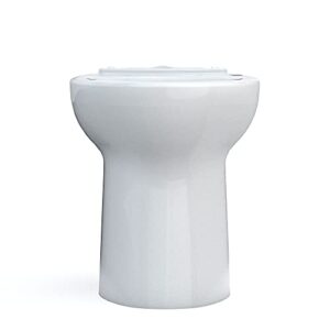 TOTO Drake Elongated Universal Height TORNADO FLUSH Toilet Bowl with CEFIONTECT, WASHLET+ Ready, Cotton White - C776CEFGT40#01