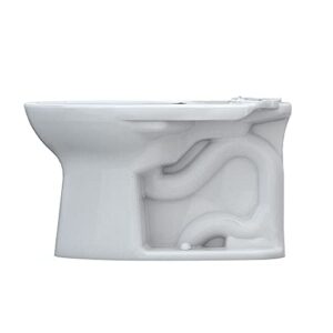 TOTO Drake Elongated Universal Height TORNADO FLUSH Toilet Bowl with CEFIONTECT, WASHLET+ Ready, Cotton White - C776CEFGT40#01