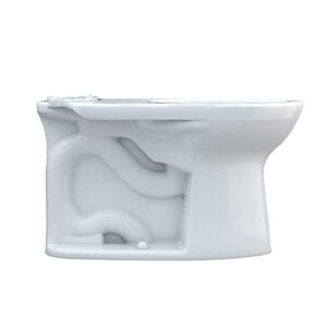 TOTO Drake Elongated Universal Height TORNADO FLUSH Toilet Bowl with CEFIONTECT, WASHLET+ Ready, Cotton White - C776CEFGT40#01