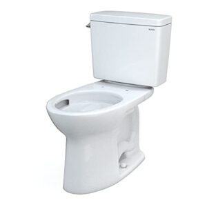 TOTO Drake Two-Piece Elongated 1.28 GPF TORNADO FLUSH Toilet with CEFIONTECT, Cotton White - CST776CEG#01