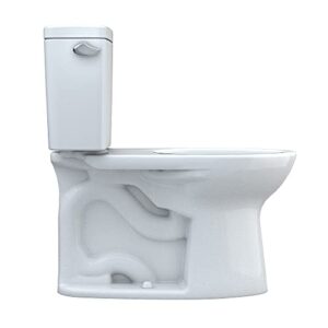 TOTO Drake Two-Piece Elongated 1.28 GPF TORNADO FLUSH Toilet with CEFIONTECT, Cotton White - CST776CEG#01