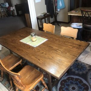 Dining Room Table (72x42x30, With One Bench, Fruitwood)