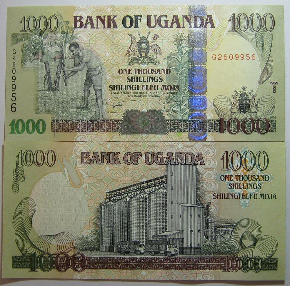 Banknotes Collection-Uganda 1000 First Order 2009 Old banknotes Paper banknotes Collection Uganda-Foreign, Currency, Not in Circulation or has exited The Market