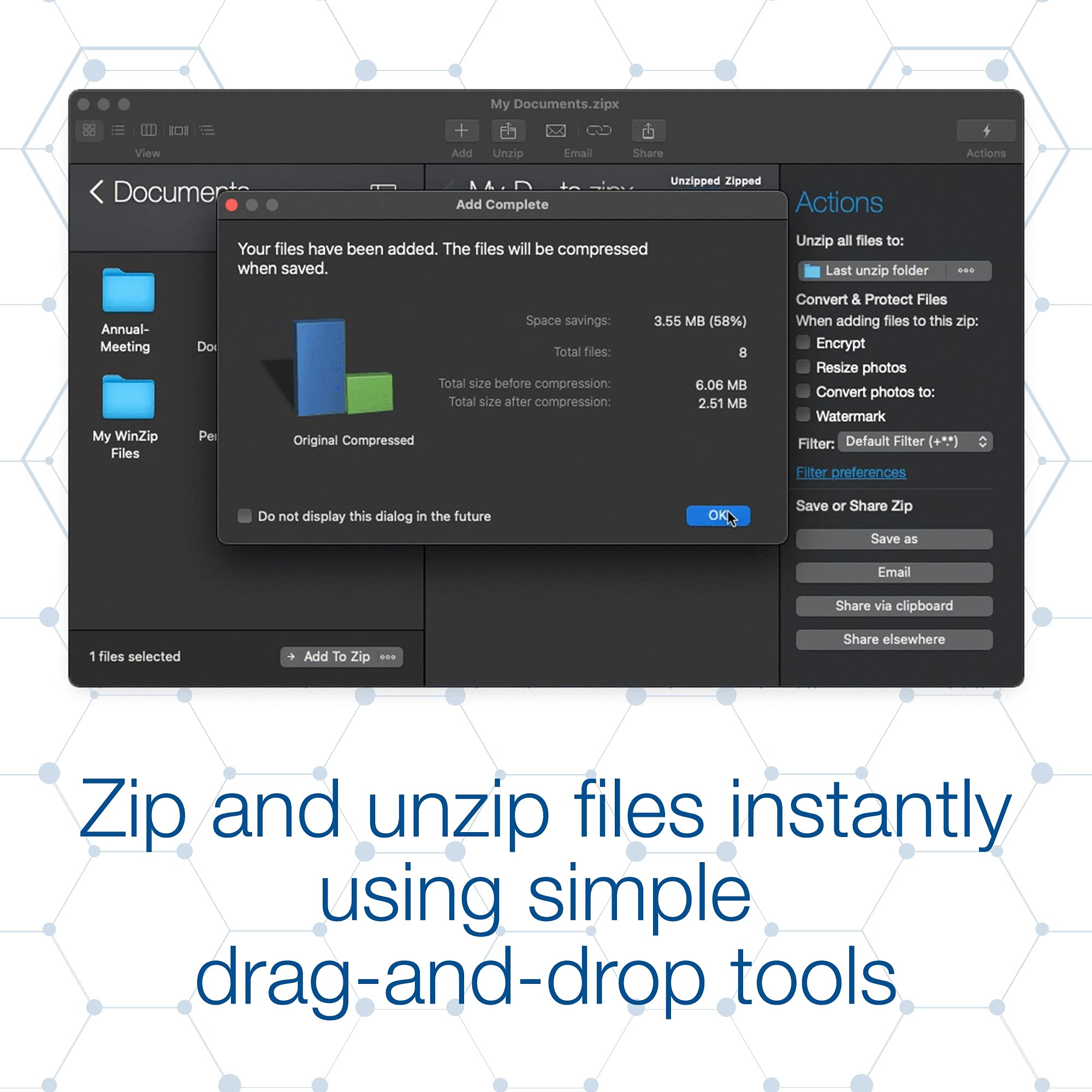 Corel WinZip Mac 9 Pro | Zip Compression, Encryption, File Manager & Backup Software [Mac Download] [Old Version]