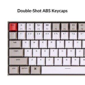 Keychron K2 75% Layout Bluetooth Wireless/USB Wired Mechanical Gaming Keyboard Mechanical Blue Switch, Compact 84 Keys Computer Keyboard for Mac & Windows