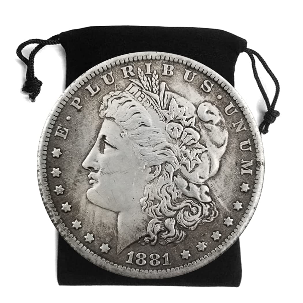 Kocreat 1881-COPY Morgan Dollar Plating Silver Coin-Replica U.S Old Original Pre Morgan Commemorative Coins Hobo Coin Best Hobby Coin Collection