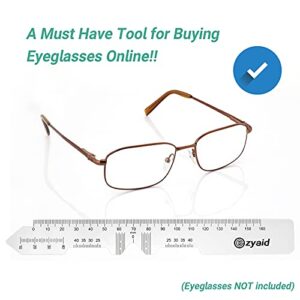 Ezyaid PD Ruler with Instruction Manual - Pupillary Distance Ruler for Pupil Distance Measuring, PD Measurement Tool for Prescription Eyeglasses, Include Eye Care Tips