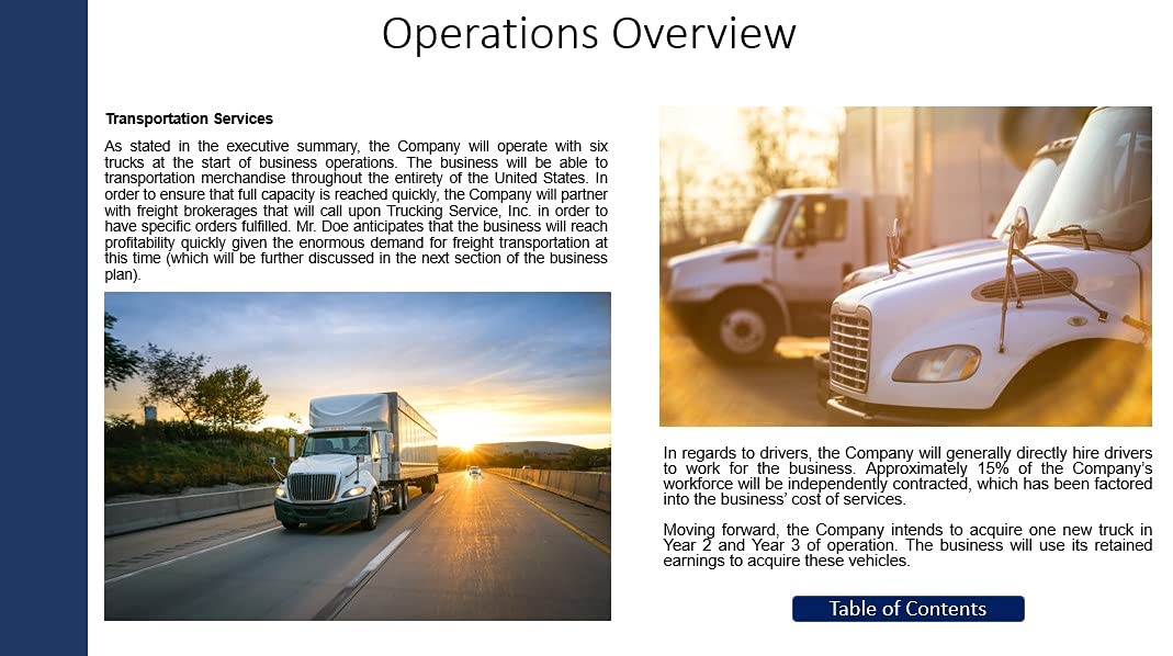 Trucking Service Business Plan