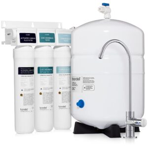 capella reverse osmosis water filtration - wqa certified ro system filters chlorine, lead, fluoride - super eco efficient, designer faucet with led filter change reminder | rc250, 14x13.75x3.5 inches