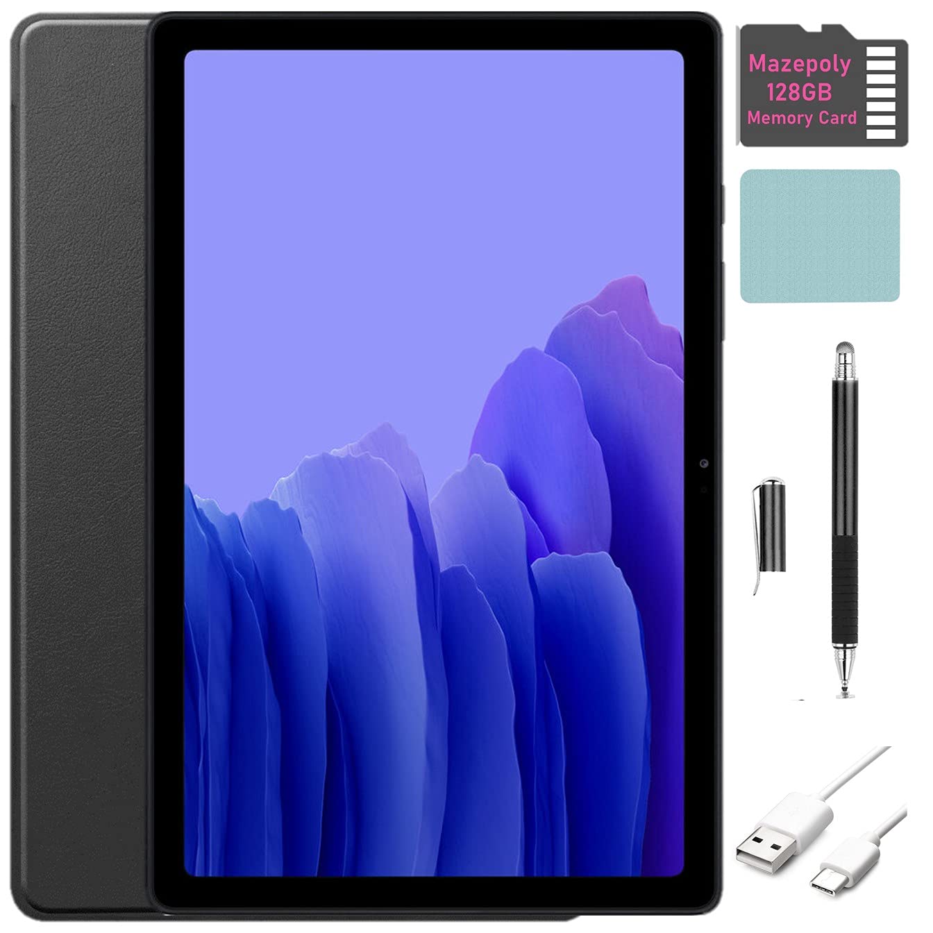 SAMSUNG Galaxy Tab A7 10.4’’ (2000x1200) Display Wi-Fi Only Tablet, Snapdragon 662, 3GB RAM, Bluetooth, Dolby Atmos Audio, Android 10 OS w/Mazepoly 128GB Memory Card Accessories (64GB, Gray)