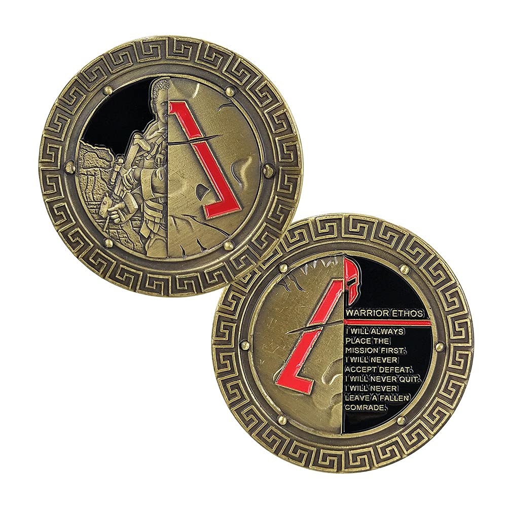 BHealthLife Spartan Warrior Ethos Challenge Coin Military Gift