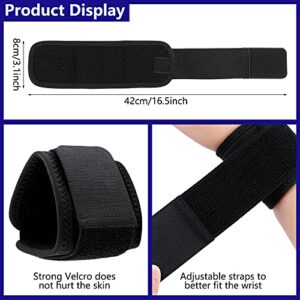4 Pieces Wrist Wrap Adjustable Wrist Brace Splint Support Wrist Strap Carpal Tunnel Wrist Brace Right and Left Hands Wrist Guard for Men and Women Sports Weightlifting, 16.5 x 3.1 Inches