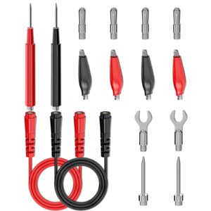 Goupchn 16PCS Multimeter Test Leads Kit Replacement Test Wire Set with Alligator Clips, Banana Plugs, Test Probes, Banana Plugs for Multimeter Automotive Electrical Testing