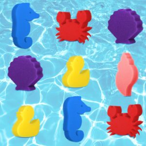 chengu 24 pieces hot tub sponge oil absorbing sponges cute shape pool accessories scum dust remover floating sponges for hot tub swimming pool swimming pool hot tub sponge
