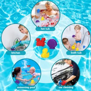 CHENGU 24 Pieces Hot Tub Sponge Oil Absorbing Sponges Cute Shape Pool Accessories Scum Dust Remover Floating Sponges for Hot Tub Swimming Pool Swimming Pool Hot Tub Sponge