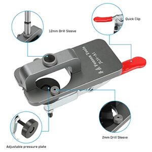 KKUYT 35mm Concealed Hinge Jig, Accurate Locking Hinge Drilling Jig Hole Guide Hole Puncher Locator Woodworking Tool for Door Cabinets Hinges Mounting