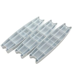 ECOTRIC Universal 18" Swimming Pool Ladder Steps Molded Plastic Rung Step Pedal Accessory Ladder Tread 87901 (3Pcs)