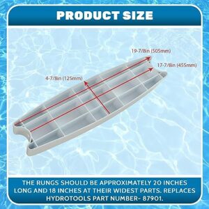 ECOTRIC Universal 18" Swimming Pool Ladder Steps Molded Plastic Rung Step Pedal Accessory Ladder Tread 87901 (3Pcs)