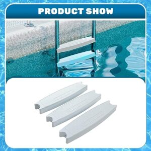 ECOTRIC Universal 18" Swimming Pool Ladder Steps Molded Plastic Rung Step Pedal Accessory Ladder Tread 87901 (3Pcs)