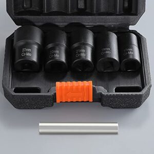 Lug Nut Remover 6 Pieces Twist Socket Set Extractor Tool Metric Bolt and Lug Nut Extractor Socket Tools