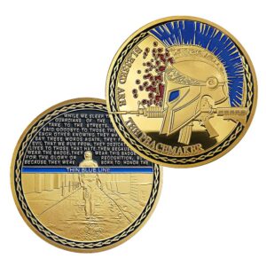 us police challenge coin thin blue line prayer for spartan warrior commemorative collection