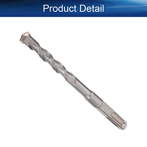 Auniwaig Masonry Drill Bit 12mm Carbide Tipped Rotary Hammer Bit Four Hollow Square Shank Impact Drill for Handling A Variety of Heavy-Duty Drilling Applications 1Pcs