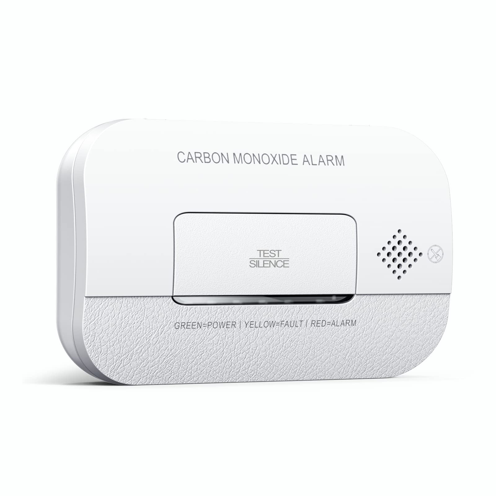 Ecoey Carbon Monoxide Detector, Replaceable Battery-Operated CO Detector with Human Alarm Sounds and Test Button, Carbon Monoxide Alarm for House and Bedroom, FJ127, 1 Pack