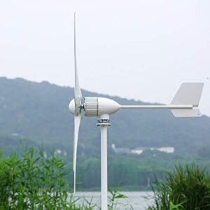 NINILADY 1500w Wind Turbine 12v 24v 48v 3 Phase AC Wind Generator with Hybrid MPPT Controller 5 Blades Windmill (12V with Hybrid Controller)