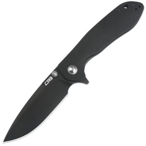 cjrb cutlery pocket knife scoria (j1920) ar-rpm9 powder steel black pvd blade black g10 handle tactical knife folding knife edc knife