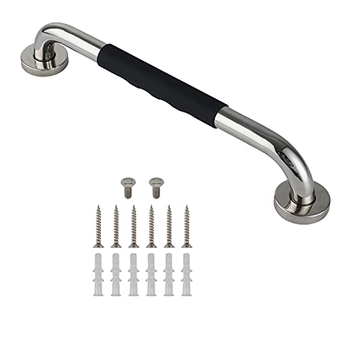 16-Inch Grab Bars,Grab Bars for Bathtubs and Showers,Shower Handles for Elderly,with Anti Slip Rubber Grip,304 Stainless Safety Bars for Howers and Walls