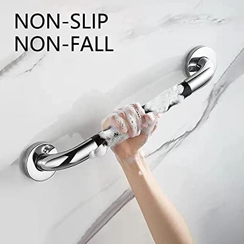 16-Inch Grab Bars,Grab Bars for Bathtubs and Showers,Shower Handles for Elderly,with Anti Slip Rubber Grip,304 Stainless Safety Bars for Howers and Walls