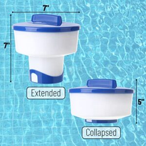 Pool Chlorine Floater, Collapsible, Chlorine Tablet Floater, Chlorine Floater 3 Inch Tablets, Floating Chlorine Dispenser for Pool, Pool Tablet Floater, Pool Floater for Chlorine Tablets
