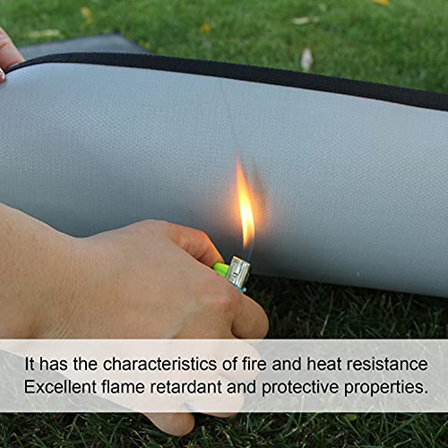 WNSC Fire‑Resistant Grill Mat, Fire Pit Pad Silicone for Camping for Outdoor Picnic