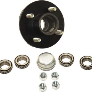 Rigid Hitch Incorporated Trailer Hub Kit (BT-100-F) 4 Bolt on 4 Inch Circle - Fits 1" and 1-1/16" Spindle