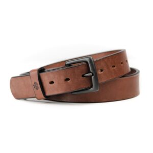 Main Street Forge All American Leather Belt | Made in USA | Men's Heavy Duty Work Belt | Brn-38