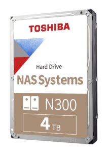 toshiba n300 4tb nas 3.5-inch internal hard drive - cmr sata 6 gb/s 7200 rpm 256 mb cache - hdwg440xzsta
