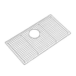 cipotal 27.6 in. x 14.6 in. rear drain kitchen sink protector with supersoft silicone feet in 304 grade stainless steel