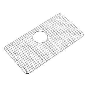 cipotal 25.5 in. x 13.5 in. rear drain sink grid with supersoft silicone feet in 304 grade stainless steel
