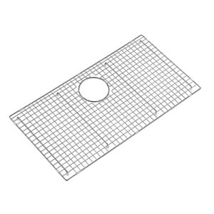 cipotal 29.5 in. x 15.5 in. rear drain kitchen sink bottom grid with supersoft silicone feet in 304 grade stainless steel