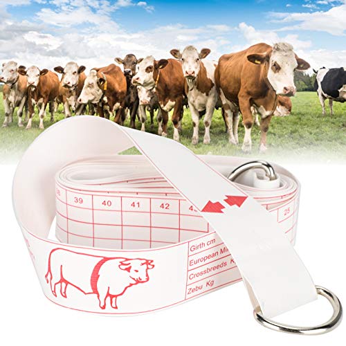 Cattle Weight Measuring Tape, 2.5m Livestock Tape Measure, Soft PVC Animal Bust Weight Contrast Ruler Farm Equipment for Pig Cattle Horse Pony Pig
