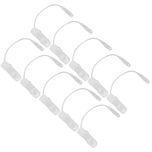 Electrode Cable, ANGGREK 10 Pcs 2.0 Mm Ear Clip Electrode Cable Connection Cable for Digital Tens Massage Machine