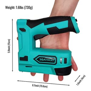 JOAVANI Electric Staple Gun, Cordless Stapler for Upholstery, DIY, Craft, and Decoration. Power Brad Staple Nailer for Wood (with 3000pcs Staples, 1x Staple Remover)